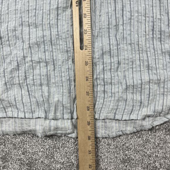 J Jill Button Up Blouse Womens Medium Linen Rayon Boho Bohemian Relaxed - Picture 9 of 12